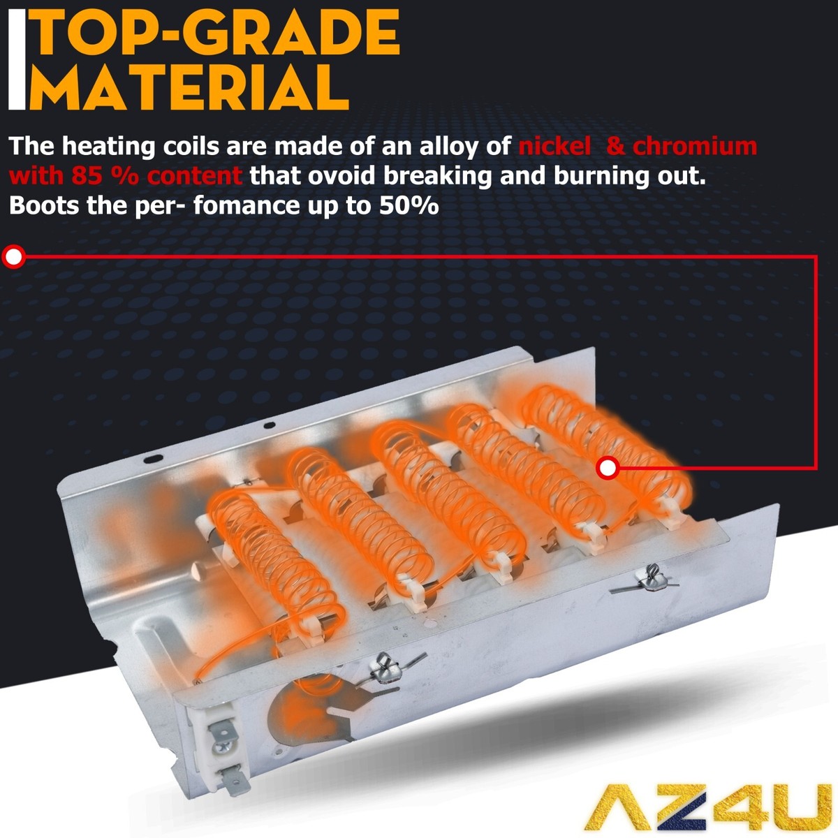 Dryer Heating Element For Roper RED4440VQ1 REL4634BW2 RES7745RQ1
