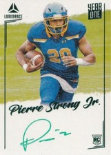 2022 Panini Luminance - Year One Green #112 Pierre Strong Jr. Auto (RC)