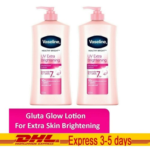 2x Vaseline Healthy GlutaGlow Body Lotion UV Protection 600ml Fast