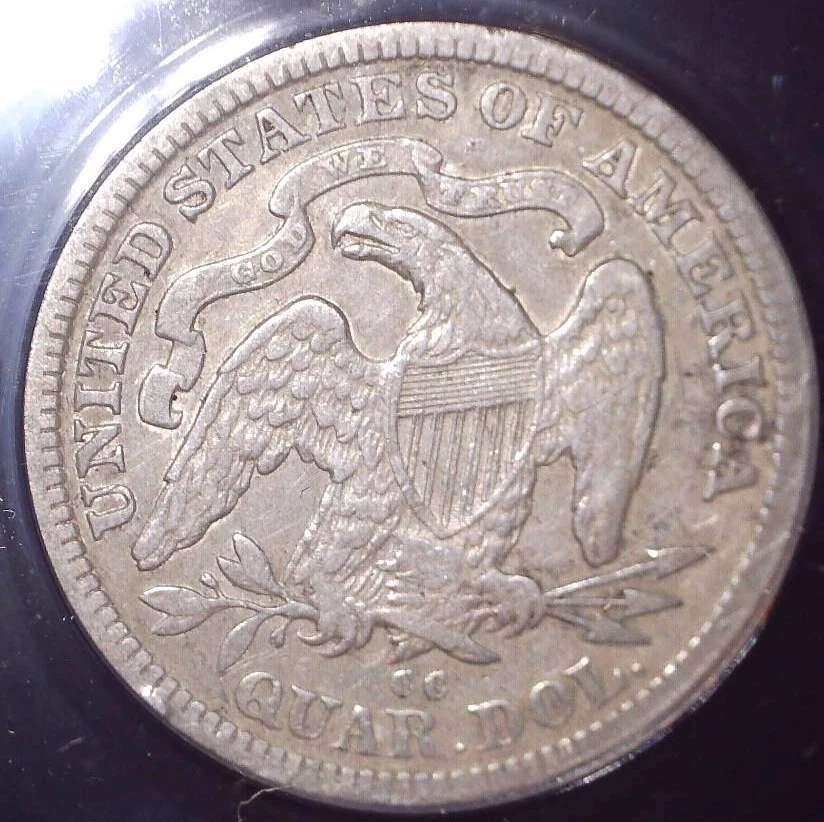 Cuarto Libertad Sentada 1878 CC, ANACS VF30, ¡Buena moneda sólida!! Baja acuñación Foto 3 de 4