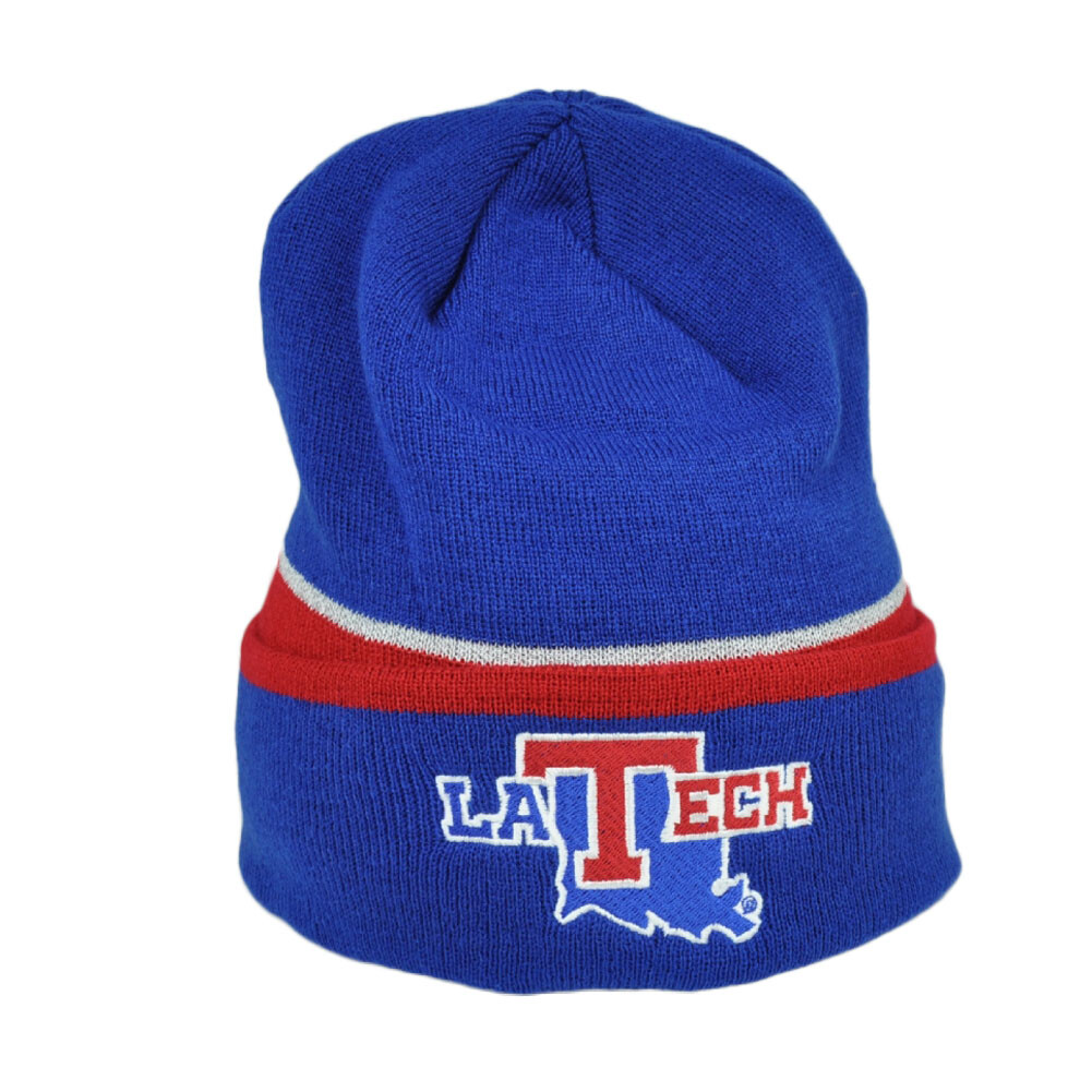 NCAA Louisiana Tech Bulldogs KY27Z Cuffed Knit Beanie Hat Blue One
