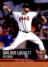 2017 El Paso Chihuahuas Choice #17 Walker Lockett Jacksonville Florida FL Card