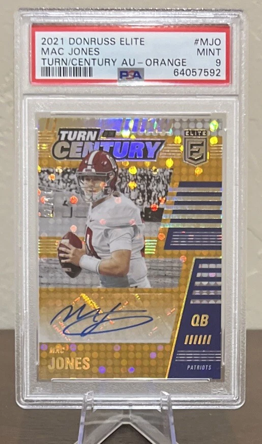 Mac Jones Panini Donruss Elite Turn of the Century Autographs #MJO Orange