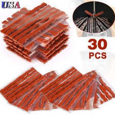30 Pieces Brown 8" X 1/4" Tire Plug Insert String Tubeless Flat Tire Repair Seal