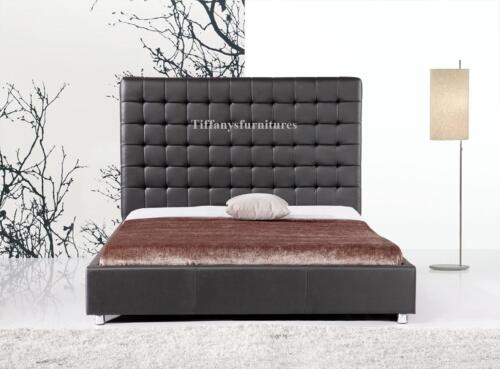 #4005 Gorgeous Modern Cal/Eastern king Size black PU Leather bed