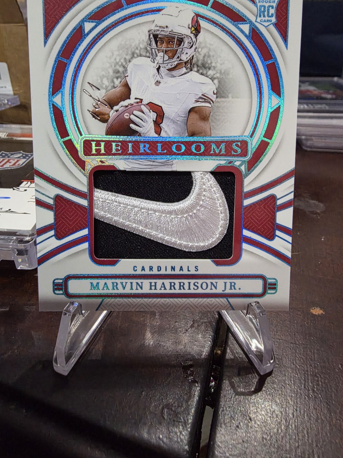 2024 National Treasures Marvin Harrison Jr 1/1 ON CARD RC W/SWOOSH PATCH!! view 8