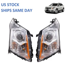 For 2010-2016 Cadillac SRX Halogen LED Projector Headlights Left Right Side Pair