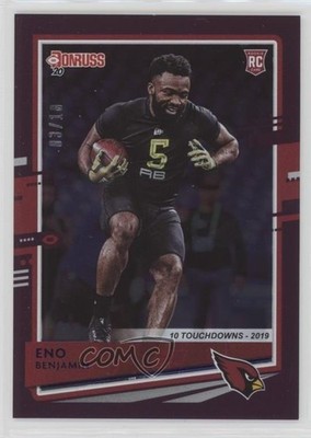 2020 Panini Donruss Season Stat Line 3/10 Eno Benjamin #251 Rookie RC fs9