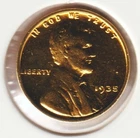 Rare Old Antique 1935 US Lincoln 24k Gold Plated Cent Penny Collection Coin USA