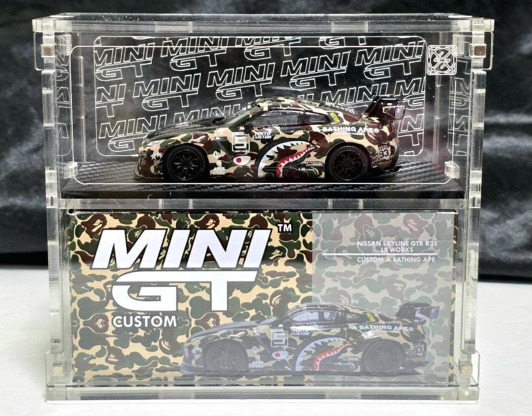 Mazda LBWK Mini GT BAPE Nissan R35, With Case, Limited, RX-7 LB