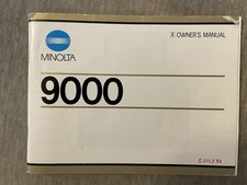 Minolta 9000 AF Owners Manual Original Booklet  English Version ok condition 