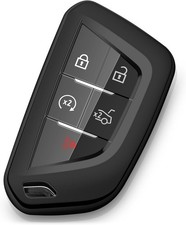Compatible with Key Fob Cover for Escalade CT4 V CT5 V Lyriq Optiq Vistiq Black