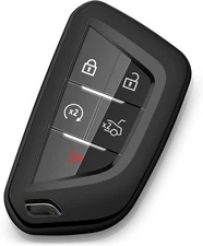 Compatible with Key Fob Cover for Escalade CT4 V CT5 V Lyriq Optiq Vistiq Black