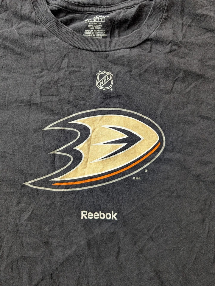 NHL T-Shirt Anaheim Ducks Reebok Schwarz L Ice Hockey Sportswear Herren USA - Bild 4 von 4