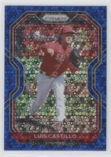 2021 Panini Prizm Tier III Blue Donut Circle 193/199 Luis Castillo #210 18ia