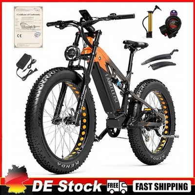 LANKELEISI RV800 Plus 26'' Fat tire Electric Mountain Bike 48V 20Ah EBike E-MTB