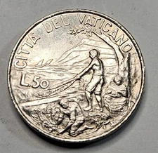 1999 Vatican City 50 Lire - Copper Nickel Coin - Europe - John Paul II