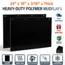 24x18 Black Polymer Mud Flaps 2 Pack   Heavy Duty Truck  Trailer Splash Guards
