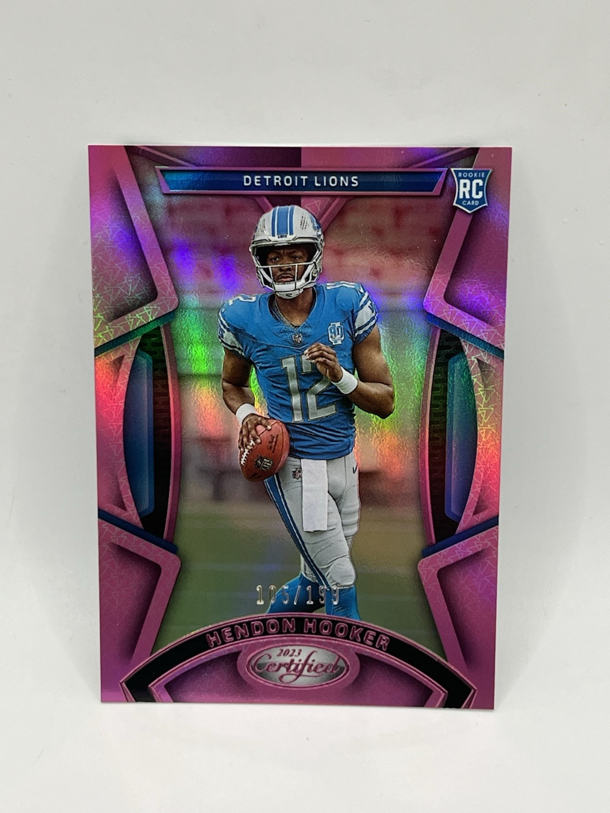 Hendon Hooker /199 Pink Holo Refractor 2023 Panini-Certified Football #150