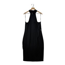 Express Halter Midi Dress NWT XL Black Classic Elegant Evening Gown Ribbed Knit