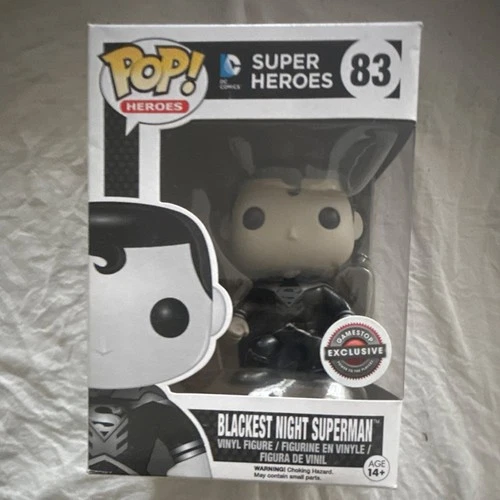 Funko Pop! Vinyl Blackest Night Superman #83 GameStop Exclusive DC Comics Heroes