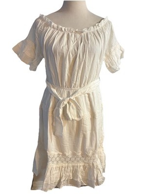 NWT Hayden LA Women s Large Dress Off Shoulder Tiered Romantic Cottagecore 38 