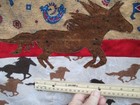 "Hired Hand" Flannel Quilt Top - Horses and Native Print Animals — photo 3