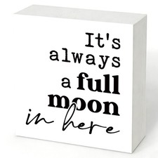 Rustic Wooden Bathroom Signs, Home Bathroom Decor, Washroom Wooden Block Sign...