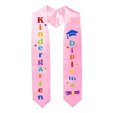 Kids Kindergarten Graduation Sash, Double Sided Stole, Unisex, Preschool