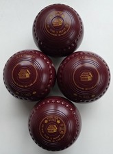 Almark Sterling King De-Luxe/Size 3H/Set Of 4/Burgundy/"Dog House"Motif.