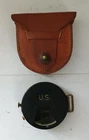 WW2 ?? US MILITARY CLINOMETER WITH LEATHER POUCH
