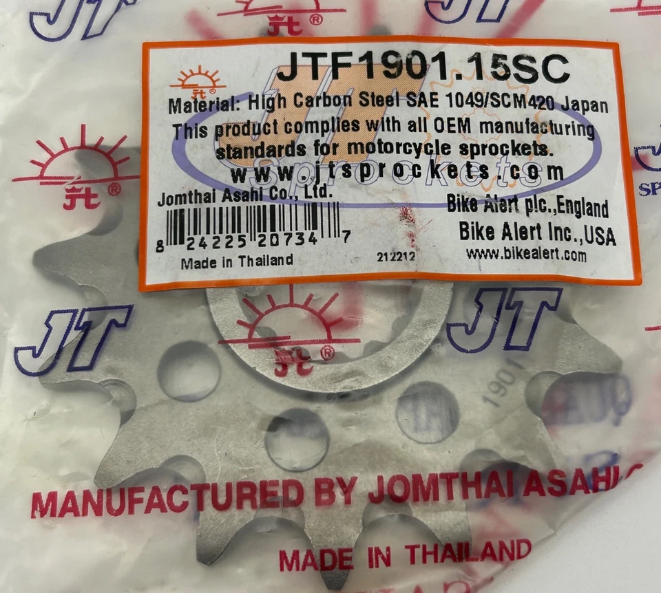 JT Front Sprocket 2020–2022 KTM 500 XCF-W 2012–2016 XC-W Primary Chain Drive 15T - Image 4 of 4