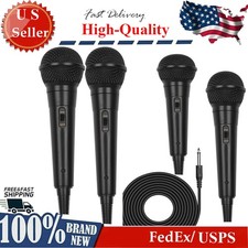 4X Professional Wired Dynamic Vocal Studio Microphone HandHeld Mic with XLR 3Pin