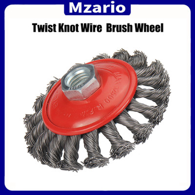 5/8-11&M14 Thread Twist Knot Wire Brush Wheel Angle Grinder Disc Rust Removal 4''