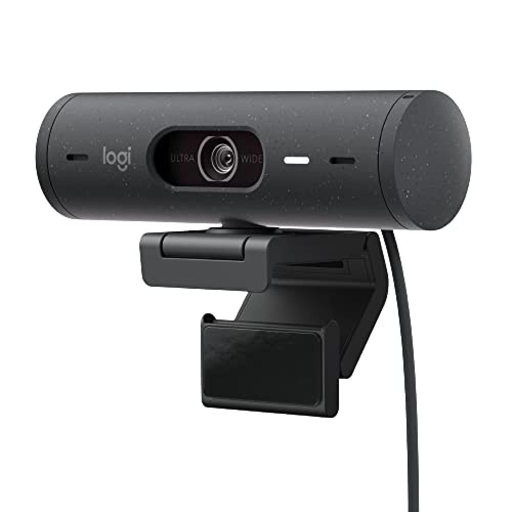 Logitech Brio 500 Webcam Full HD Correzione Luce, Show Mode, Microfono Riduzione