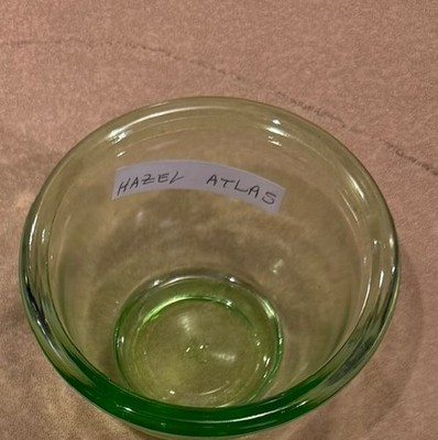 vintage Hazel Atlas green depression glass bowl
