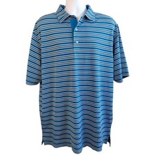 Footjoy Men ProDry Lisle Multi Stripe Stretch Pique Golf Shirt Sz XL Performance