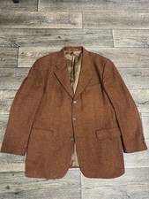 Vintage Hugo boss wool jacket blazer brown large 3 button made in Germany