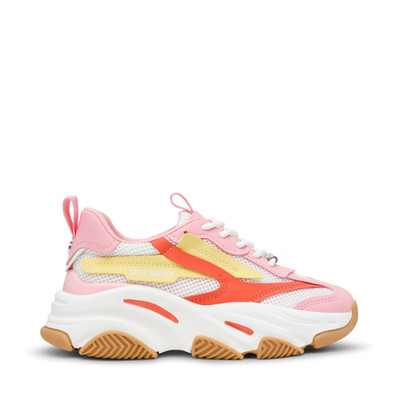 Steve Madden Damen-Sportschuhe weiß & pink Possesion-E UK 5 BRANDNEU Ref 1309