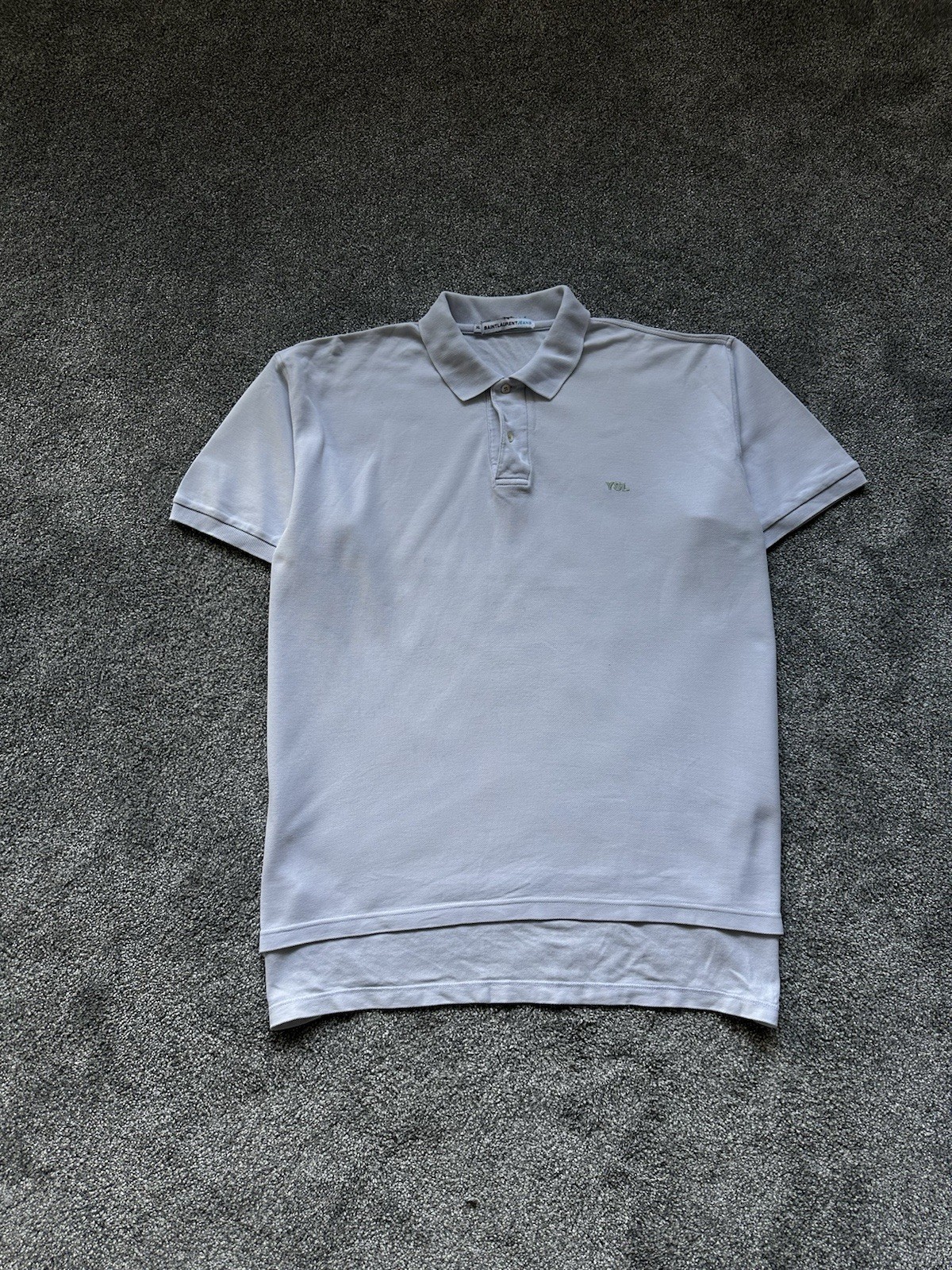 POLO SAINT LAURENT YSL LOGO RICAMATO VINTAGE anni 90 LUSSO UOMO Taglia:XL