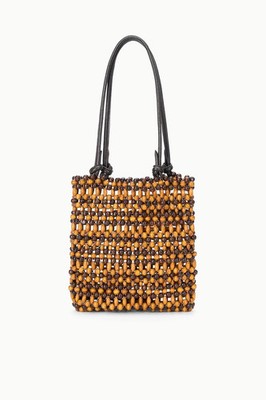 Staud Baja Mini Tote in Multi Wood Beads