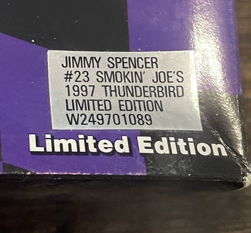 1997 1/24 Action #23 Jimmy Spencer Smokin' Joe's Ford Thunderbird Diecast - Picture 4 of 9