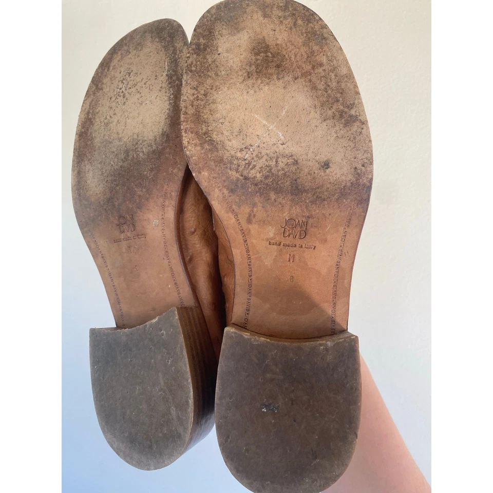 Mocasines de avestruz genuinos hechos a mano en Italia para mujer talla 8 Joan & David Foto 4 de 4