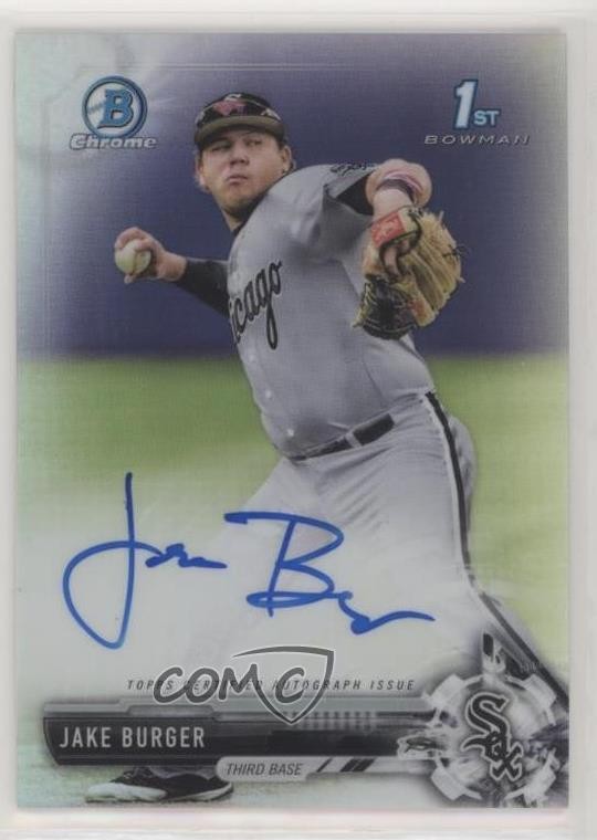 2017 Bowman Draft Chrome Pick Refractor 351/499 Jake Burger #CDA-JB Auto 3ir