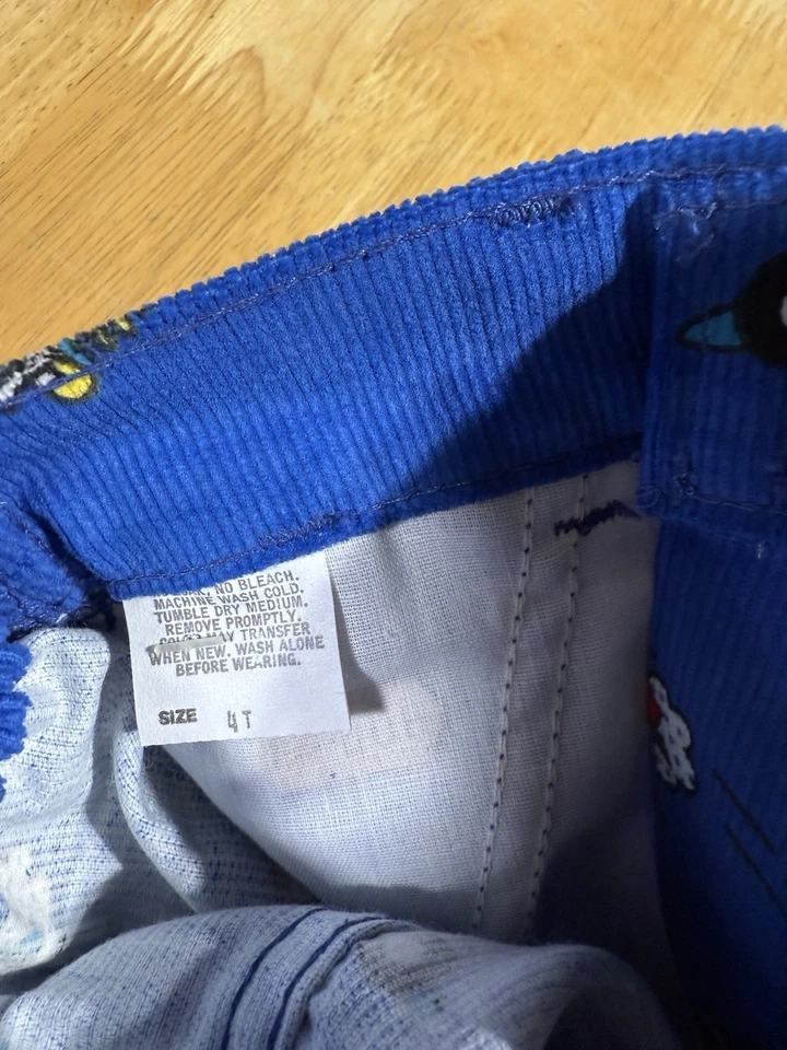 Pantalones vintage años 70 OshKosh B’Gosh pana coche de carreras 42 garras cremallera talla 4T Foto 4 de 4