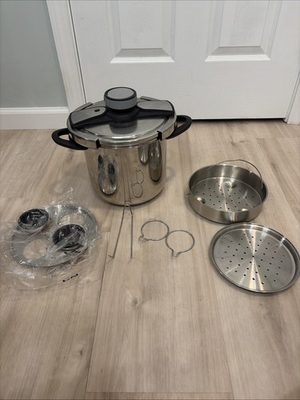 #ad Viking 8 Qt 7.5L Pressure Cooker Stainless Steel Commercial Grade W Accessories $119.99