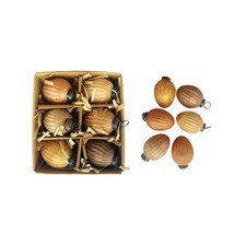 Creative Co-op Embossed Recycled Mercury Glass Ornaments Bauble