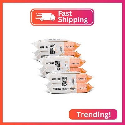 Wipe That Tush Flushable Wipes - 6 Packs of 50, 300 Total Adult Wet Wipes - Soot