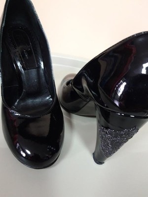 Women Gianfranco Ferre Heels Black Leather 36