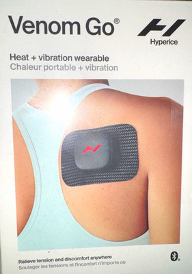 Hyperice Venom Go Wearable Massager Heat + Vibration Cordless Shoulder Black